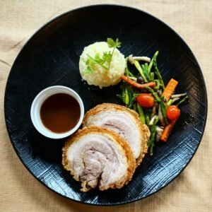 Roast pork belly
